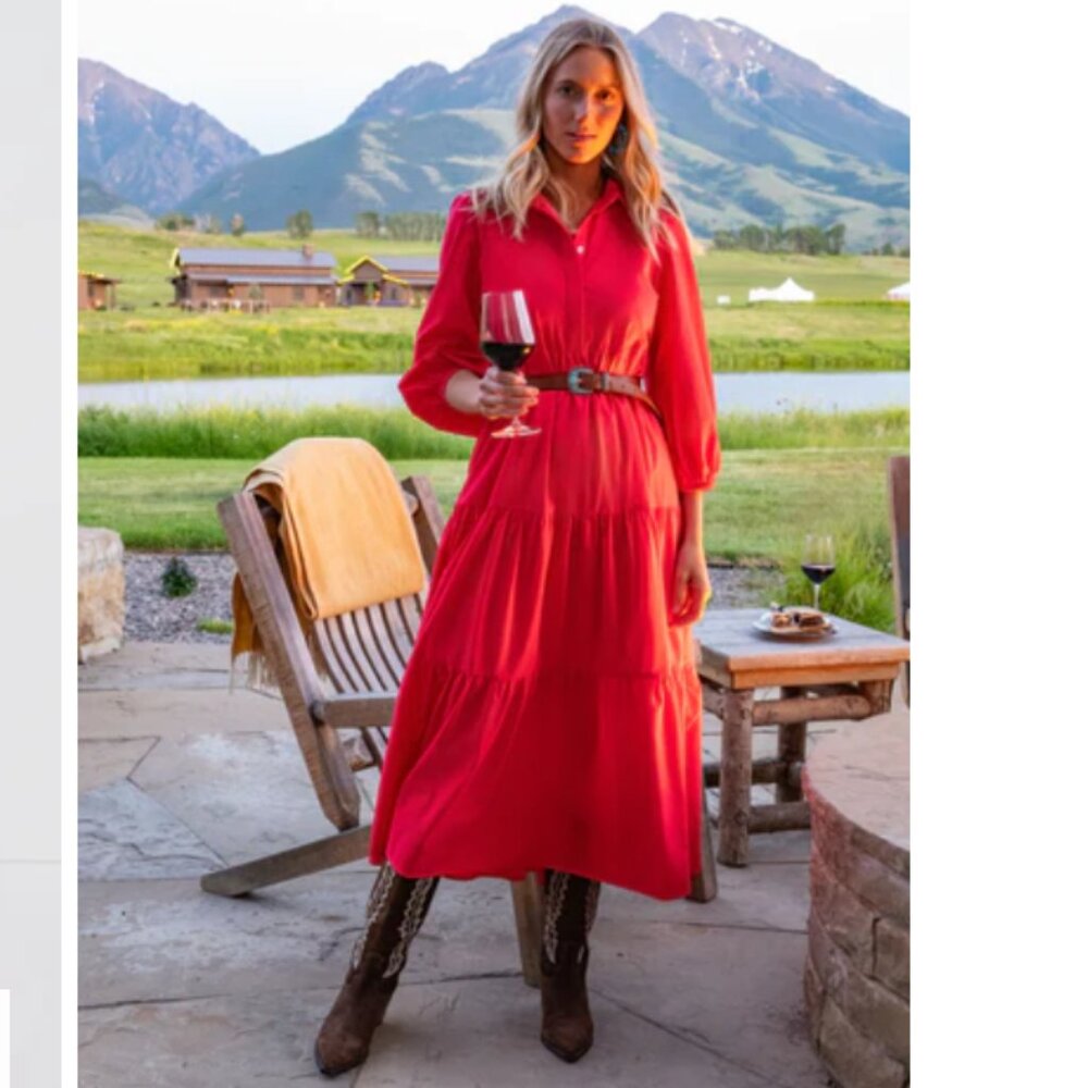 NWT - Tuckernuck – Pomander Place Hibiscus Red Mabel Maxi Dress